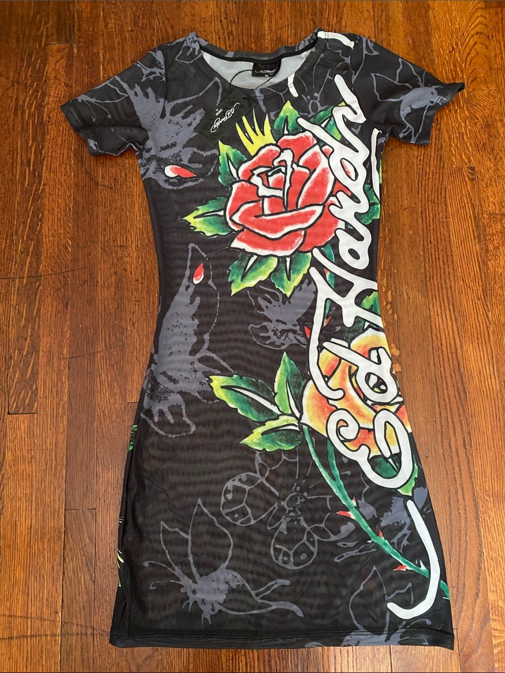 ! Ed Hardy Swim Suit Cover Up Sheer Size XL new